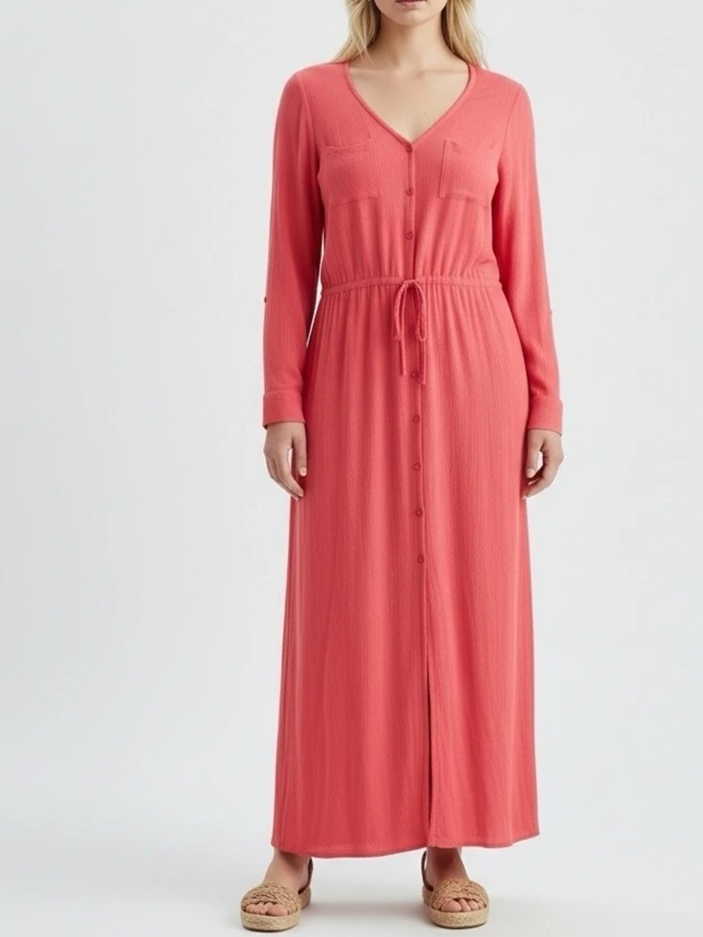 Splendid Coral Pink Maxi Dress